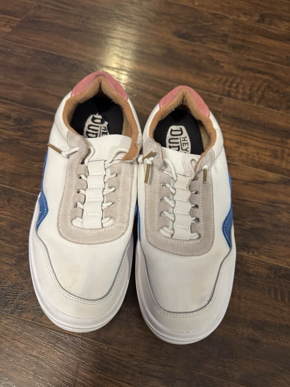 Hey Dude Women's Hudson Lift Colorblock Sneakers Platform Shoes Size 9W Comfort